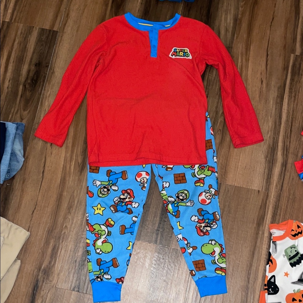 Nintendo Super Mario Red and Blue PJ set
